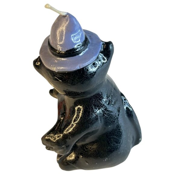 3 Vintage Halloween Candles Gurley Witch & Cauldron Ghost in Pumpkin Black Cat - Picture 10 of 12